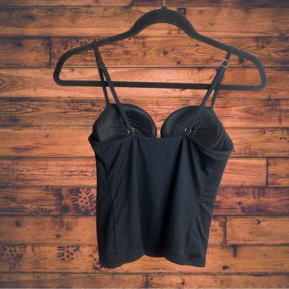 5 for $25🔥Apt. 9 Black Tankini Swimsuit Top Size 8 - Picture 2 of 5